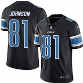 Nike Men & Women & Youth Lions 81 Calvin Johnson Black Color Rush Limited Jersey,baseball caps,new era cap wholesale,wholesale hats